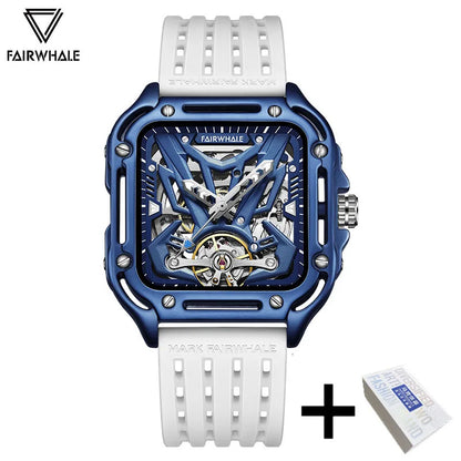 Mark Fairwhale Silicone Strap Waterproof Fashion Mechanical Watch for Men