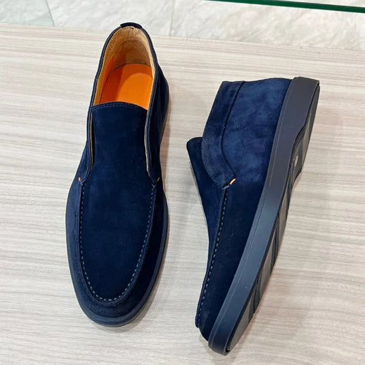 Top-quality Men Penny Suede Loafers Flat Shoes