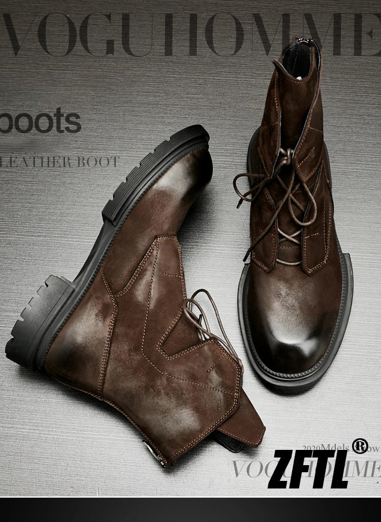 ZFTL Men's Casual RetroTooling Boots