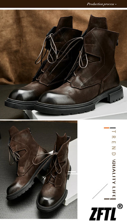 ZFTL Men's Casual RetroTooling Boots